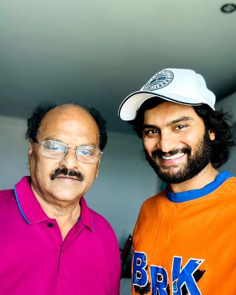 sudheer babu with his father Posani Nageswara Rao